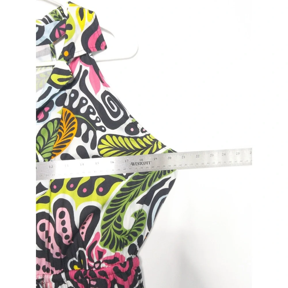 Trina Turk Caribbean Paisley Resort Cabana Halter Neck Maxi Dress Women L $358 - Picture 10 of 14
